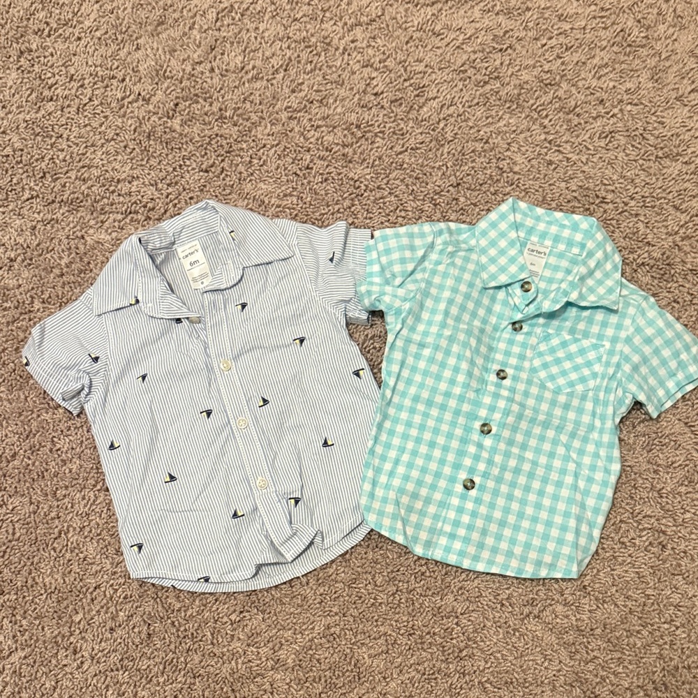 Carter's Striped and Checkered Kids Button Down Shirts